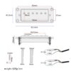 Ensemble de Micros Humbucker pour Guitare - Double Bobine - Micro Manche et Chevalet - Pièces de Rechange pour LP